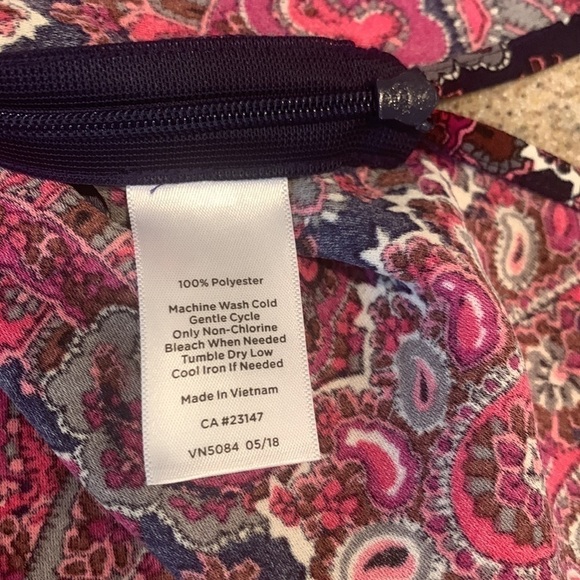 Talbots 3/4 sleeve navy Fuchsia print Talbots MP - Picture 7 of 7